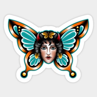 Devil girl butterfly Sticker